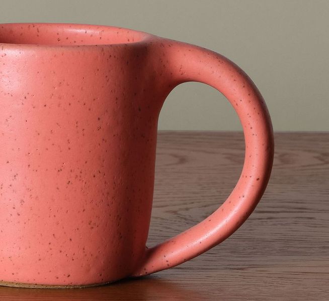 COFFEE MUG BY SALT CERAMICS IN SALMON