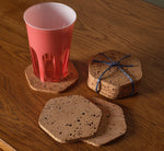 CORK POLYGON COASTERS BY BITTERS CO.