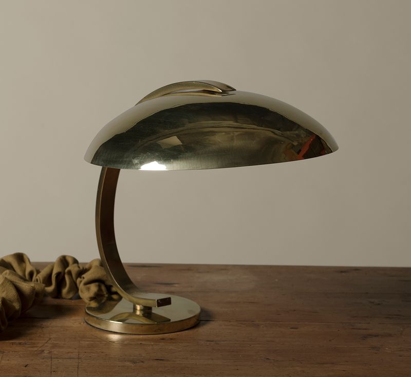 1940'S GERMAN BRASS LAMP BY EGON HILLEBRAND