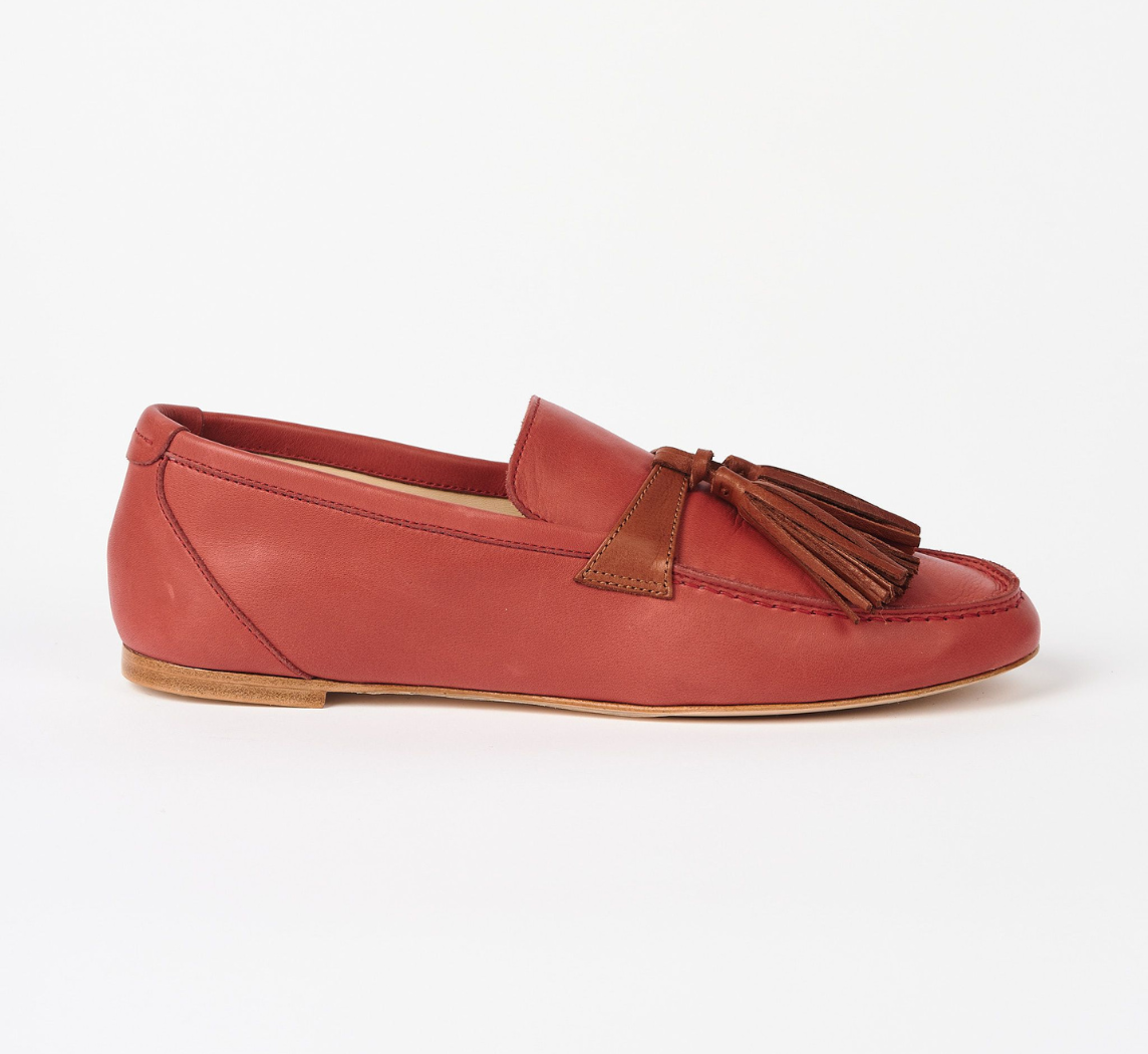 JAMIE HALLER X PW TASSEL LOAFER RED