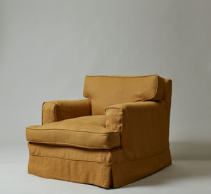THE EMILY CLUB CHAIR WITH LINEN SLIP COVER