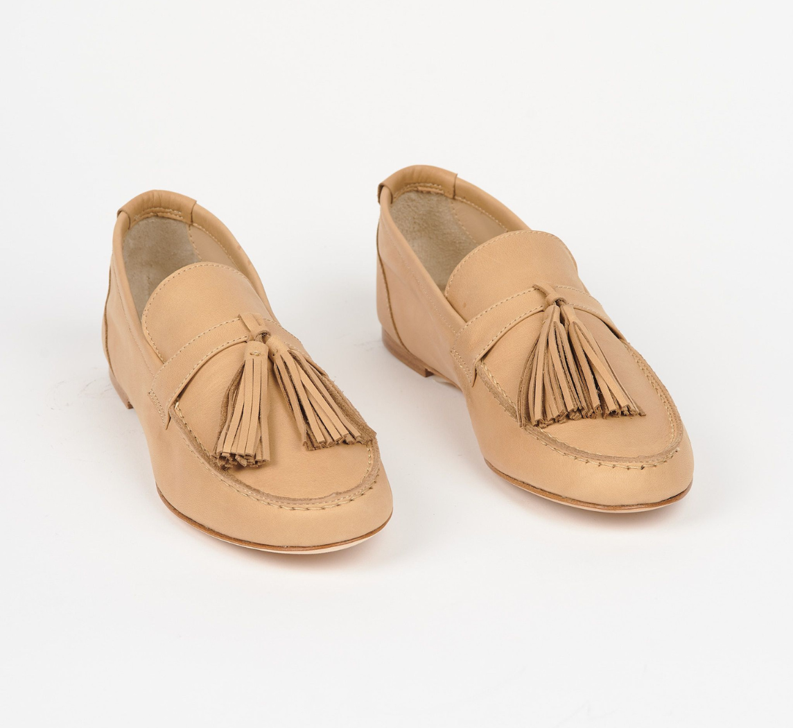 JAMIE HALLER X PW TASSEL LOAFER CAMEL