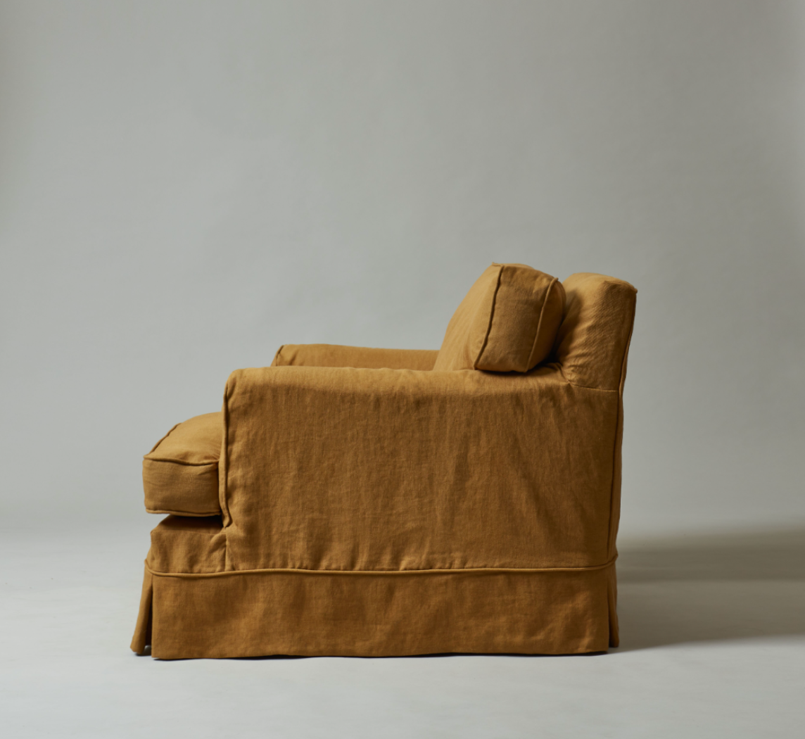 THE EMILY CLUB CHAIR WITH LINEN SLIP COVER